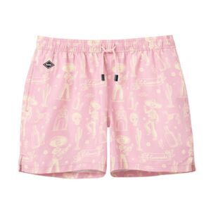 NIKBEN La Cucaracha Dusty Pink Yellow Swim Trunk Shorts Mens Medium